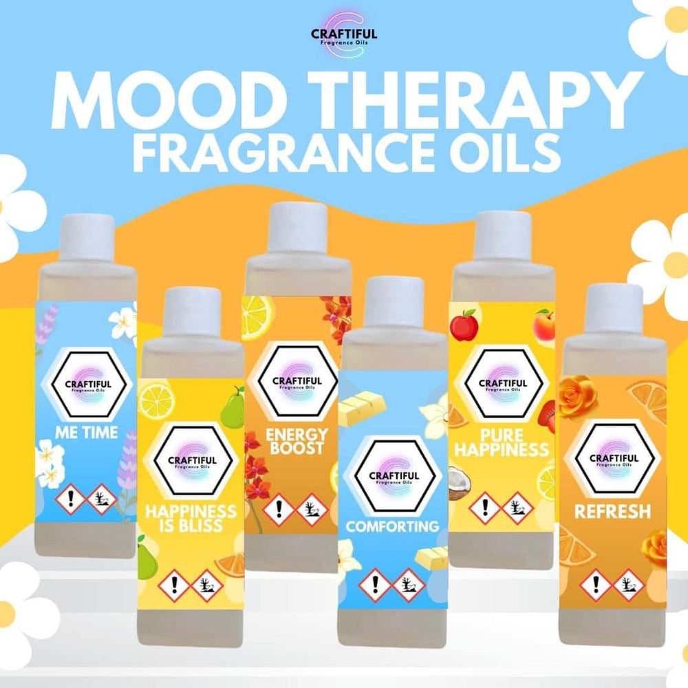 Mood Therapy Fragrance Oils - Craftiful Fragrance Oils - Supplies for Wax Melts, Candles, Room Sprays, Reed Diffusers, Bath Bombs, Soaps, Perfumes, Bath Salts and Body Sprays