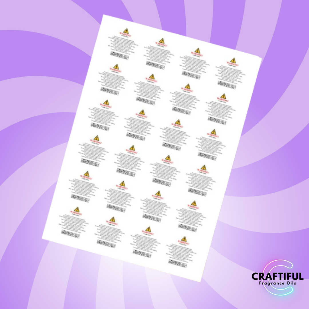 Wax Melt Safety Stickers