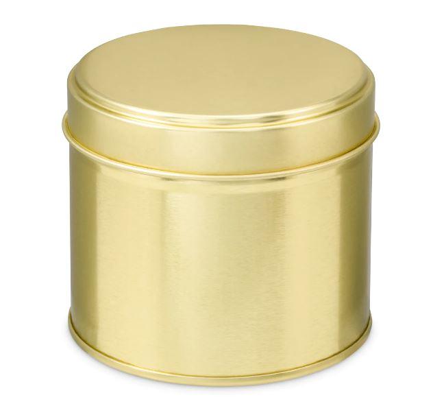 Gold Candle Tin 250ml - Craftiful Fragrance Oils - Supplies for Wax Melts, Candles, Room Sprays, Reed Diffusers, Bath Bombs, Soaps, Perfumes, Bath Salts and Body Sprays