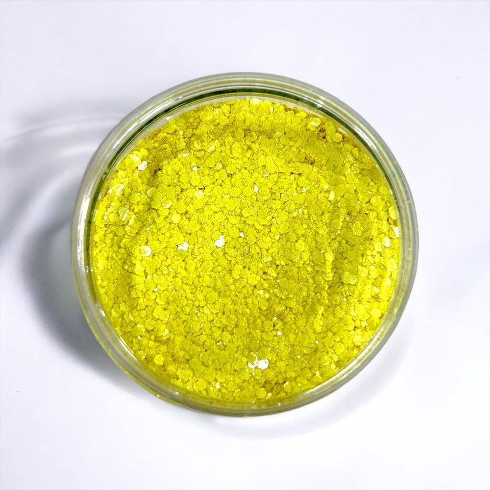 Lemon Yellow Glitter - Craftiful Fragrance Oils - Supplies for Wax Melts, Candles, Room Sprays, Reed Diffusers, Bath Bombs, Soaps, Perfumes, Bath Salts and Body Sprays