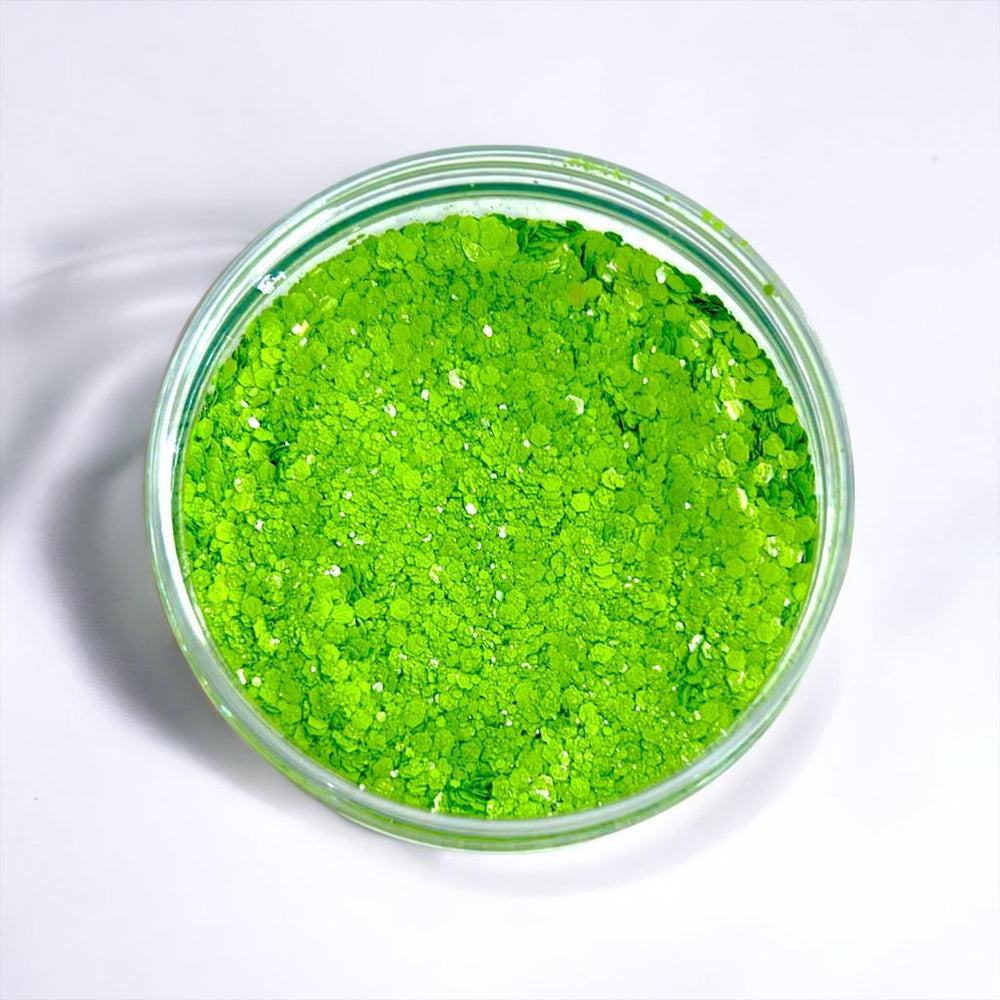 Lime Green Glitter - Craftiful Fragrance Oils - Supplies for Wax Melts, Candles, Room Sprays, Reed Diffusers, Bath Bombs, Soaps, Perfumes, Bath Salts and Body Sprays