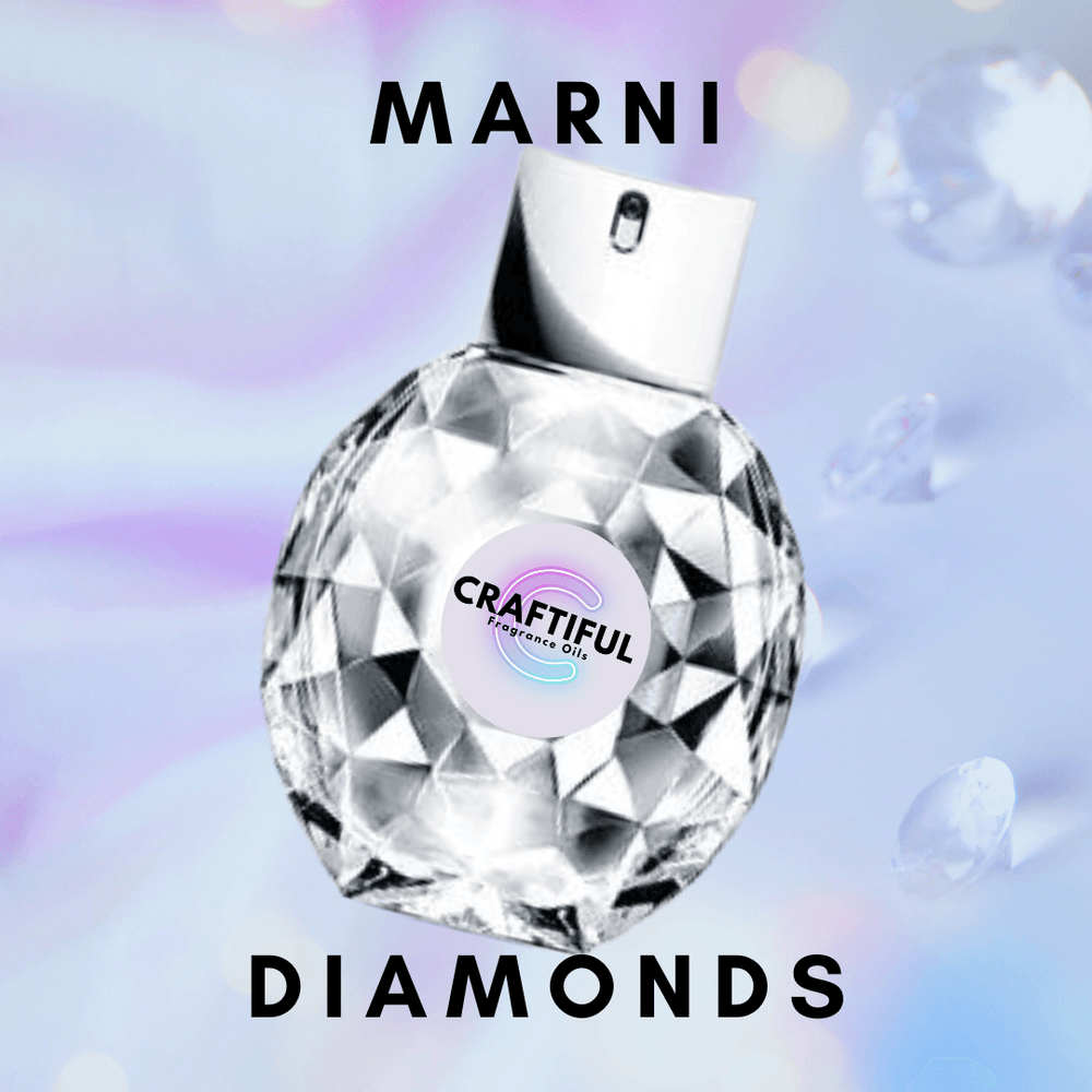 Marni Diamonds Fragrance Oil - Craftiful Fragrance Oils - Supplies for Wax Melts, Candles, Room Sprays, Reed Diffusers, Bath Bombs, Soaps, Perfumes, Bath Salts and Body Sprays