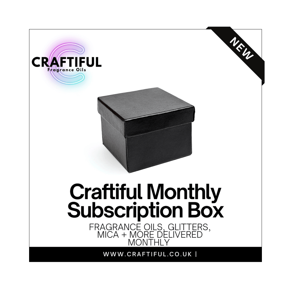 Monthly Subscription Box - Craftiful Fragrance Oils - Supplies for Wax Melts, Candles, Room Sprays, Reed Diffusers, Bath Bombs, Soaps, Perfumes, Bath Salts and Body Sprays