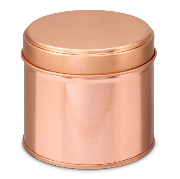 Rose Gold Candle Tin 100ml - Craftiful Fragrance Oils - Supplies for Wax Melts, Candles, Room Sprays, Reed Diffusers, Bath Bombs, Soaps, Perfumes, Bath Salts and Body Sprays