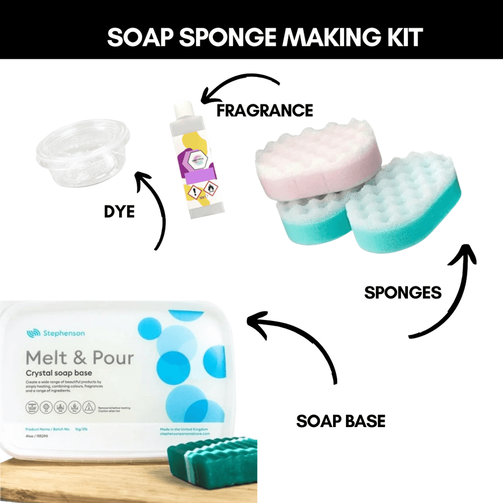 Soap Sponge Making Kit - Craftiful Fragrance Oils - Supplies for Wax Melts, Candles, Room Sprays, Reed Diffusers, Bath Bombs, Soaps, Perfumes, Bath Salts and Body Sprays